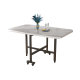 Folding table Small apartment dining table can be folded to eat table rectangular tables, simple rectangular dining tables to move
