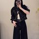 Retro floral printed denim jacket for women 2025 spring and autumn new design niche short temperament casual jacket