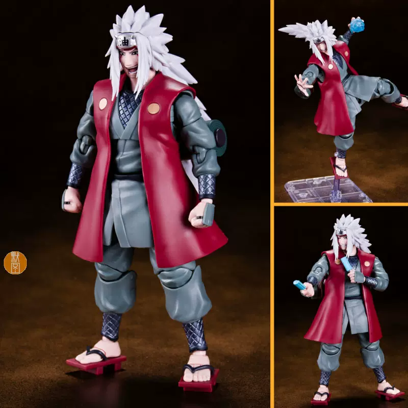 默图万代日版shf可动手办火影忍者naruto 自来也好色