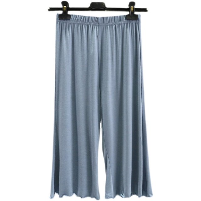Modal six-point casual pants for women in summer, fashionable, slim, large-size flared shorts high-waist loose thin wide-leg pants