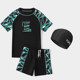 Teenage children's swimsuit boy fat boy small junior high school student professional training examination swimsuit split suit