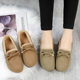 Autumn and winter new style beanie shoes for women, plus velvet, warm casual shoes, flat lazy shoes, furry shoes, one-leg women's cotton shoes