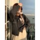 A day of Korean loose, lazy wind, thick warmth, warm suit and lapel short jacket sweater cardigan outer jacket female
