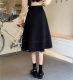 
Large size skirt for women in spring and autumn new style of hip cover high waist A-line large hem skirt fat mm versatile suit mid-length umbrella skirt