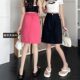 Summer Korean mid-length skirt, large size high waist versatile denim skirt, student solid color slit skirt, ins trendy