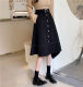 
Large size skirt for women in spring and autumn new style of hip cover high waist A-line large hem skirt fat mm versatile suit mid-length umbrella skirt