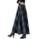Autumn and winter new versatile high -waisted high -waisted woolen skirt women's winter mid -size square dance long skirt big skirt
