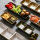 Ceramic three-grid dish with dish plate, side dish flavor dish dipping sauce dish with plate, vinegar dish, ingredients dish hot pot barbecue restaurant tableware