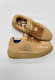 Korean direct mail MLB autumn and winter senior shoes sneakers retro warm Maillard wheat color heightening sports casual shoes