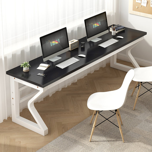 Simple desktop computer desk, home bedroom desk, integrated double ...