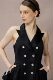 DIANA VEVINA 25 spring and summer acetate suit collar sleeveless puffy dress fashionable commuting elegant OL women
