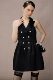 DIANA VEVINA 25 spring and summer acetate suit collar sleeveless puffy dress fashionable commuting elegant OL women
