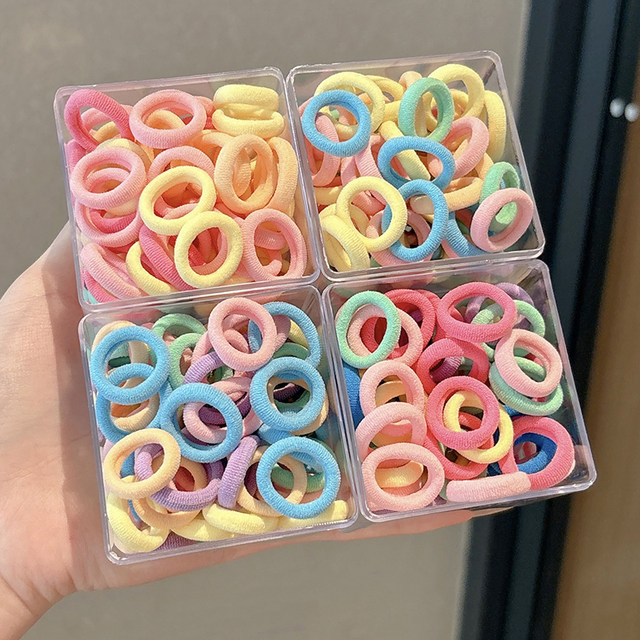 Baby rubber band does not hurt hair baby colorful hair ring children's hair rope 2025 new girl's head towel ring head rope