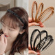 Special black hairband for face washing, anti-slip, toothed hair card for women 2025 new simple headband mask hair tie headdress