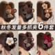 Autumn and Winter Plush Bow Clip Women's High-Level 2025 New Shark Clip Hair Clip Back of the Head Large Headwear