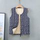 Middle-aged and elderly mothers autumn and winter clothes plus velvet and cotton vest small vest for women short thickened jacket vest cotton jacket
