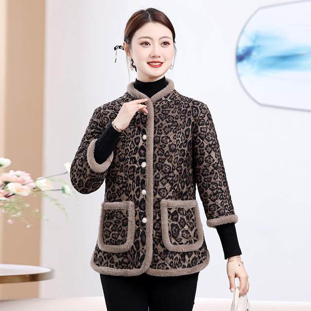 Mom's autumn and winter half-sleeved horse clip plus velvet vest warm vest middle-aged and elderly women's winter fashion thickened cotton jacket