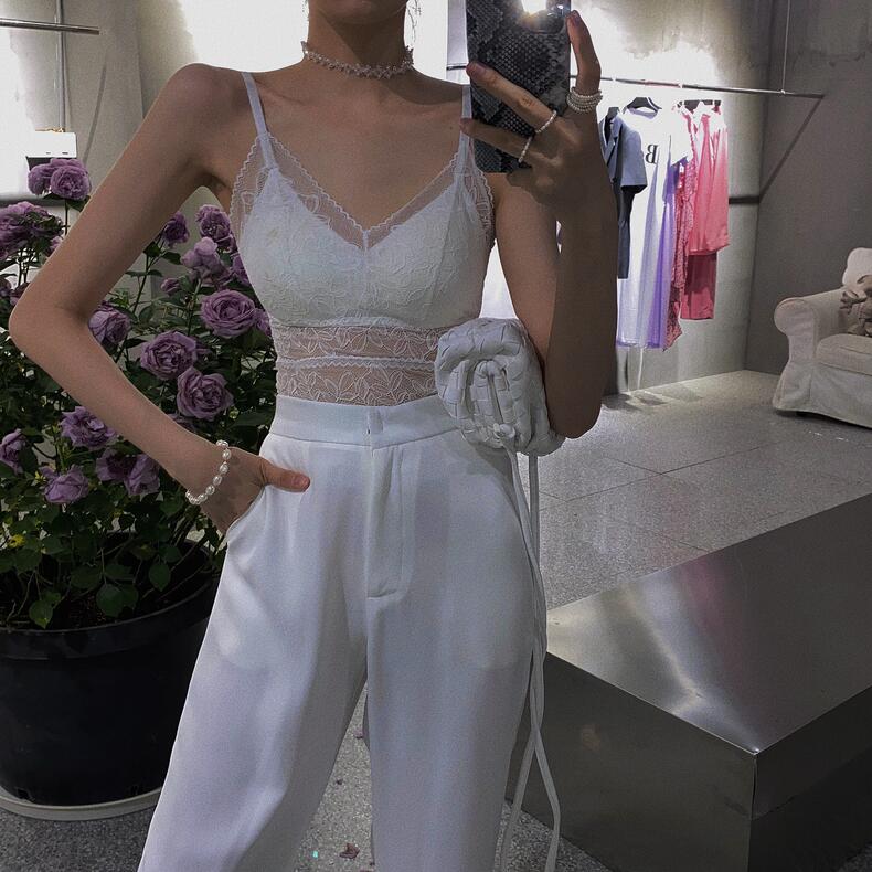 性感透视蕾丝吊带背心