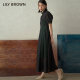 LILY BROWN Spring and Summer New Chinese style buckle hollow lace dress LWFO232002