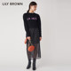 Lily Brown Autumn and Winter Sweet Straight Tube Gauze Skin Skin Skirt LWFS234160