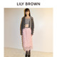 LILY BROWN autumn and winter style sweet three-dimensional lace high waist straight skirt LWFS245065
