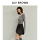 LILY BROWN autumn and winter style college style pleated irregular high waist skirt LWFS244147
