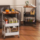 Middle-aged storage rack trolley floor-to-ceiling bedside table living room sofa side several household coffee table snacks sorting rack