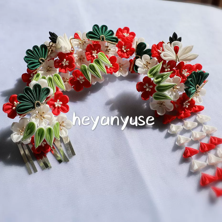 和风日式细工花艺伎中华风花嫁搭配发饰专业发簪