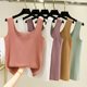 Women's warm vest with velvet base shirt for velvet without marks and thickened large size sleeveless heating top