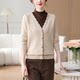 Yu Zhaolin middle-aged and elderly women's clothing 2025 new mother sweater long-sleeved plush top fake two-piece knitted base shirt