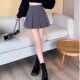 Large size black pleated skirt for women 2024 new summer versatile high-waisted A-line small hip-pack skirt