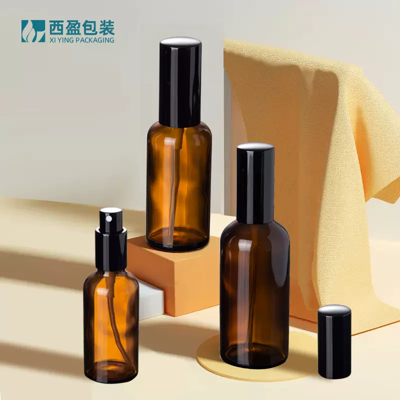 西盈100ml茶色避光玻璃喷雾瓶50ml精油分装瓶花水纯露空瓶子ybp