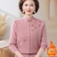 Mom's winter clothing plus velvet and thickened woolen clothing, foreign style national style cheongsam top, warm inner layering shirt for middle-aged and elderly women