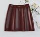 2025 autumn and winter new high-waisted sheepskin leather skirt with pocket hip A-line genuine leather short skirt mid skirt skirt