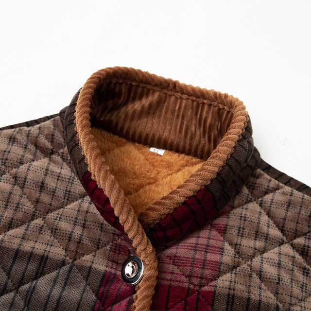 Middle-aged and elderly women's mother's velvet thickened cotton coat winter new mid-length knee-length cotton coat warm cotton jacket