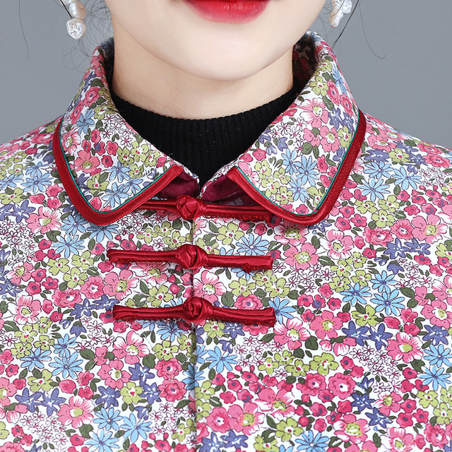 Tang clothes cotton coat Ms. Winter new thickened and improved cheongsam top small cotton jacket retro Chinese national style women's clothing
