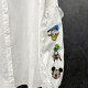 2025 spring new cartoon design doll collar long sleeve white shirt for women loose casual and versatile age-reducing shirt