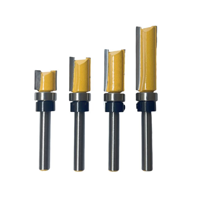 Profile straight cutter lower bearing trimming tool bearing straight cutter woodworking milling tool edge trimming machine cutter head slot 86 socket wire box