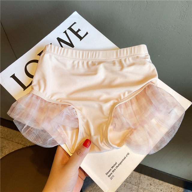 2025 Korean version new children's split fashion swimsuit pink plaid dream mesh cute children's split swimsuit