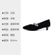 Wide fat feet large size women's shoes 41 to 43 small feet 2025 spring preferred cashmere slim heel shoes 242-57
