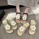 Flower sandals two wear casual home work summer sandals for women wearing Korean style trendy beach flat bottom