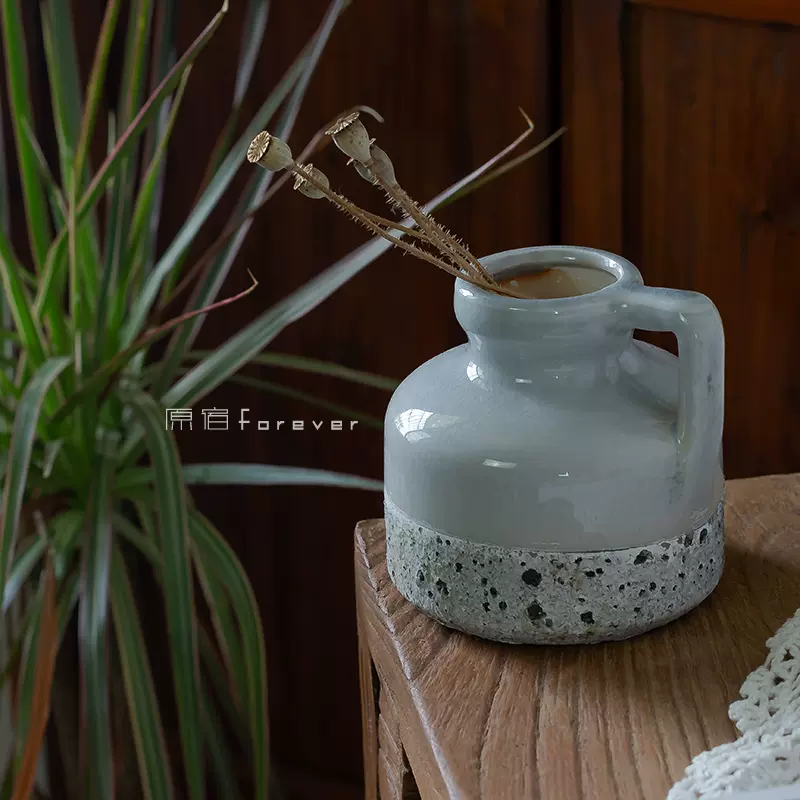 出口荷兰ins简陶瓷花瓶北欧家居装饰品民宿酒店软装搭配干