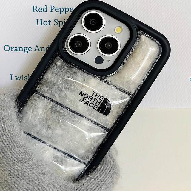 Trendy brand down jacket suitable for Apple 16Promax personalized vest creative iPhone17Pro mobile phone case all-inclusive 14pm autumn and winter style advanced 15 men and women 13 business 14 transparent anti-fall 11