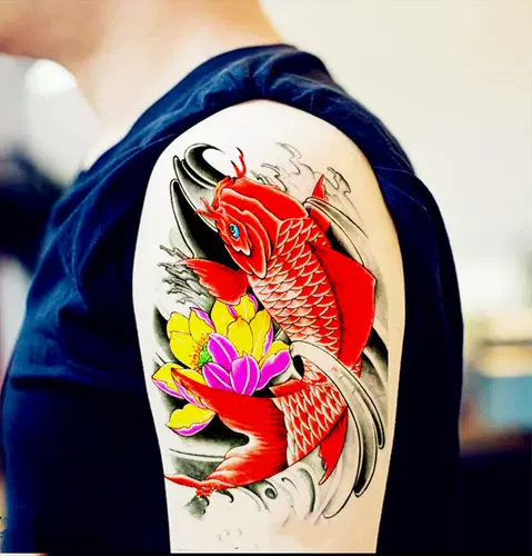 锦鲤纹身贴刺青 新人首单立减十元 22年1月 淘宝海外