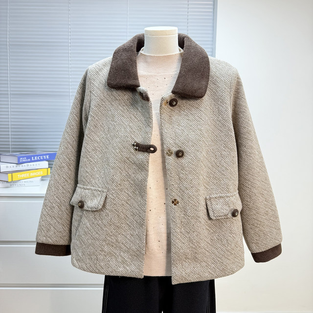 
Mother's clothing winter plus velvet 2025 new cotton-padded jacket clothes loose tops for middle-aged and elderly women thickened cotton-padded jackets