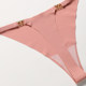 European and American metal ring thin strap seamless thong women's low-waist ice silk quick-drying sexy t-pants sports large size women's underwear