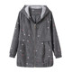 2025 Spring and Autumn New Middle-aged and Elderly Coat Women's Loose and Fashionable Large Size Mother's Pure Cotton Trench Coat Women's Polka Dot Top
