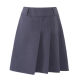 Large size high-waisted gray skirt for women in spring and summer design pleated skirt mid-skirt college style retro slim A-line skirt