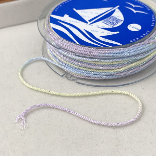 New product Tibetan hand-rubbing cotton thread 1.2mm segment dyed cotton rope Fantasy flashing starry sky rope new Chinese style cultural and entertainment thread