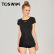 TOSWIM swimsuit women's one-piece flat corner hot spring swimsuit long sleeve sun protection fashionable and conservative